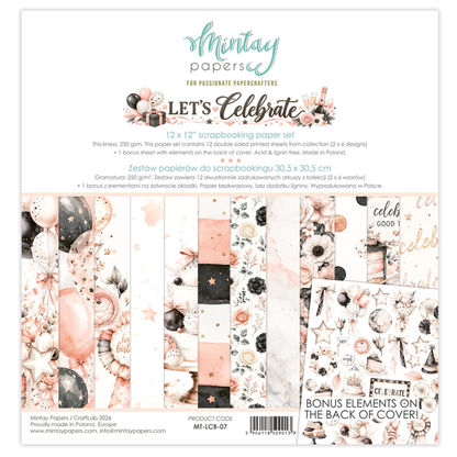 Let's Celebrate Scrapbooking Paper Set