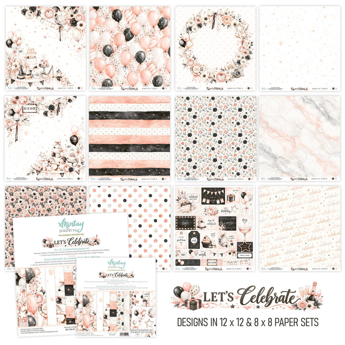 Let's Celebrate Scrapbooking Paper Set