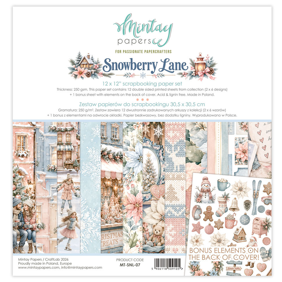 Snowberry Lane Scrapbooking Paper Set