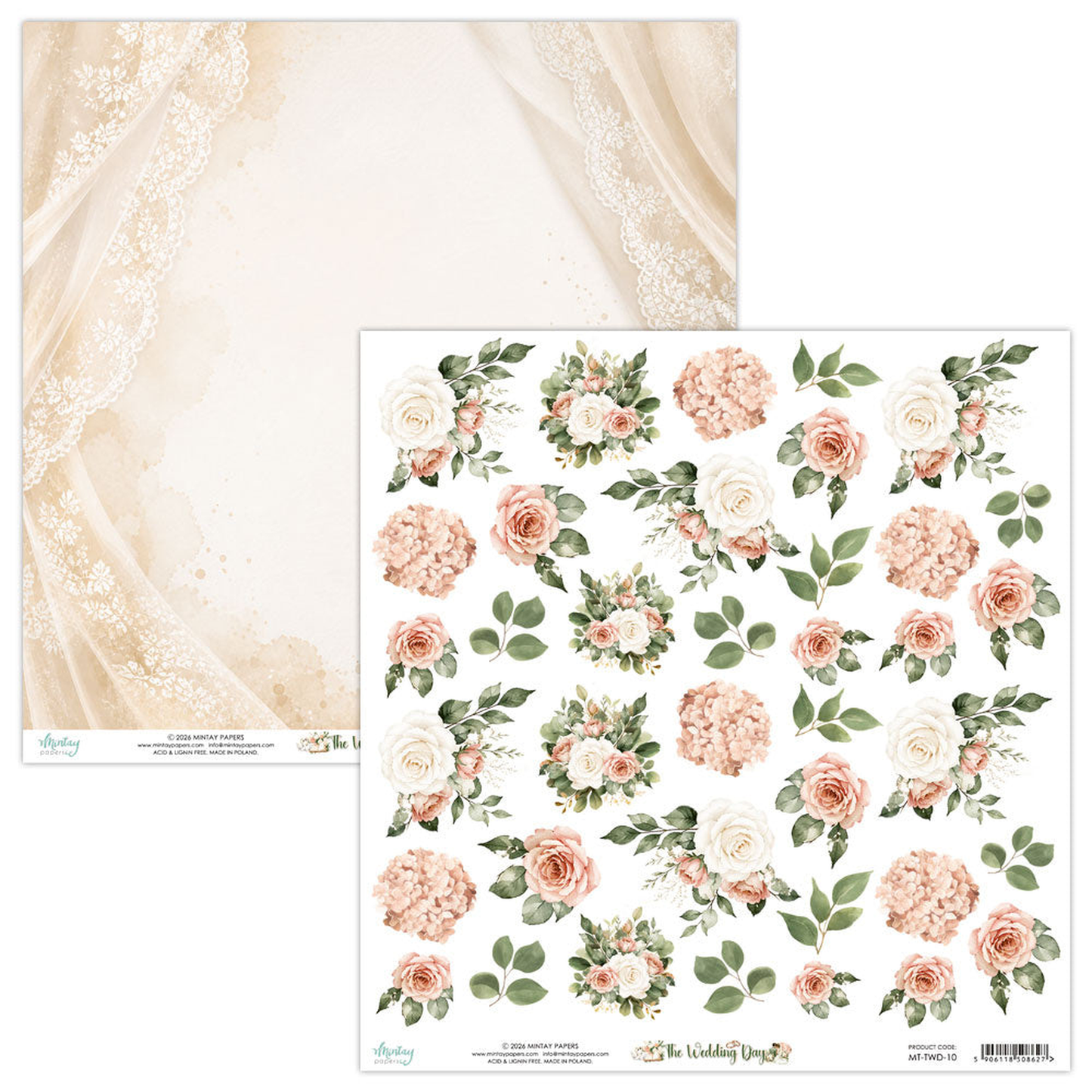 The Wedding Day Fussy Cut Floral Paper