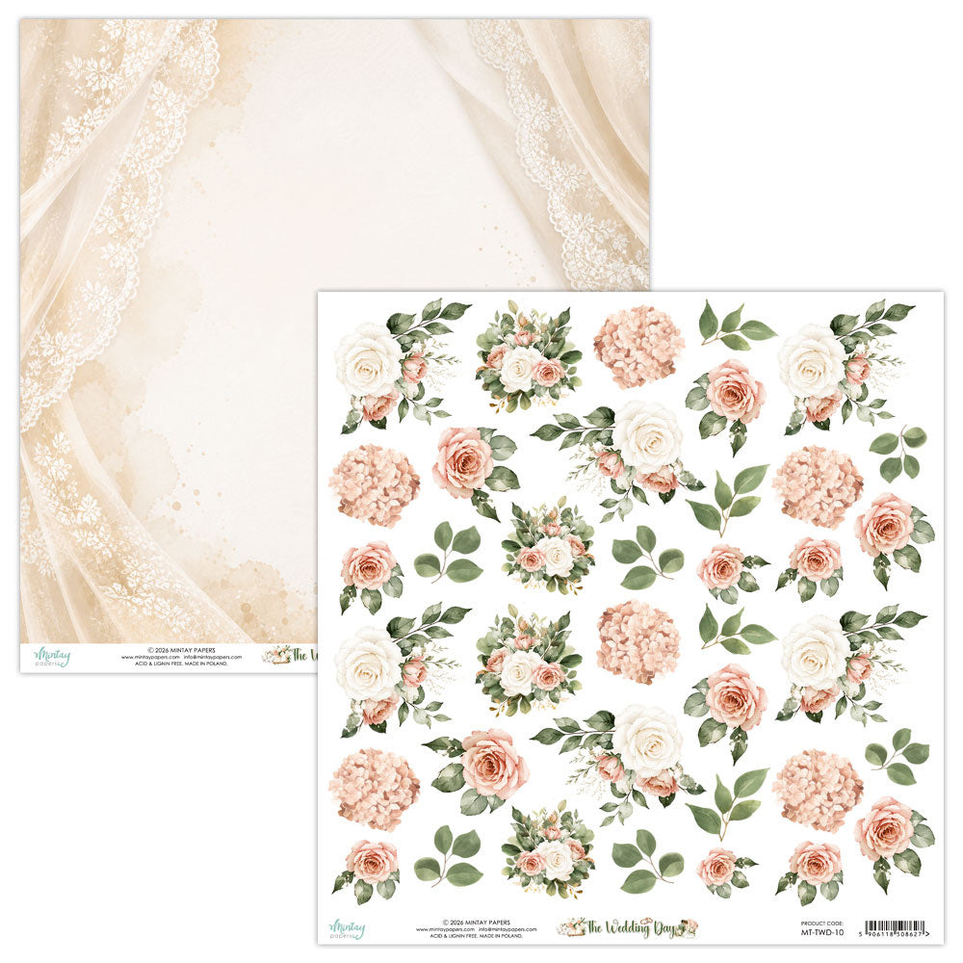 The Wedding Day Fussy Cut Floral Paper