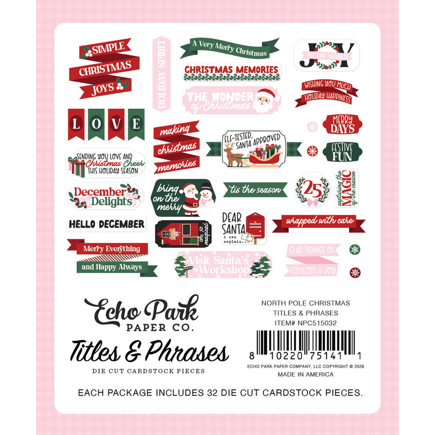 North Pole Christmas Titles & Phrases
