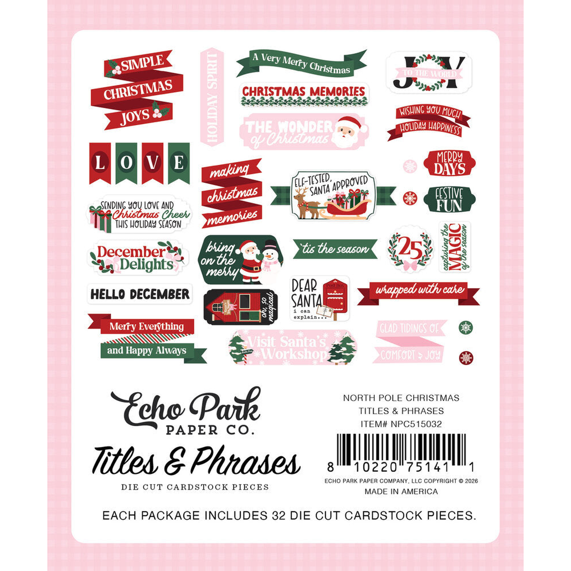 North Pole Christmas Titles & Phrases