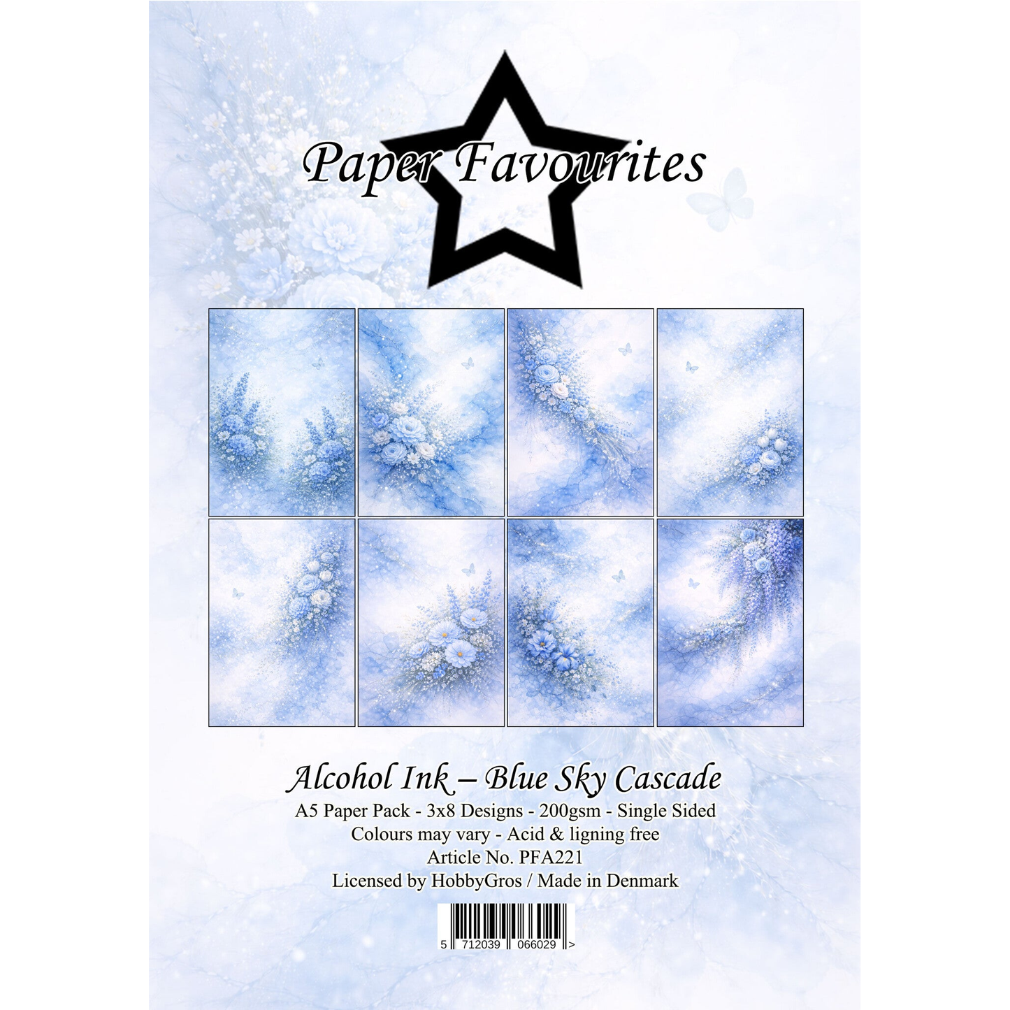 Alcohol Ink Blue Sky Cascade