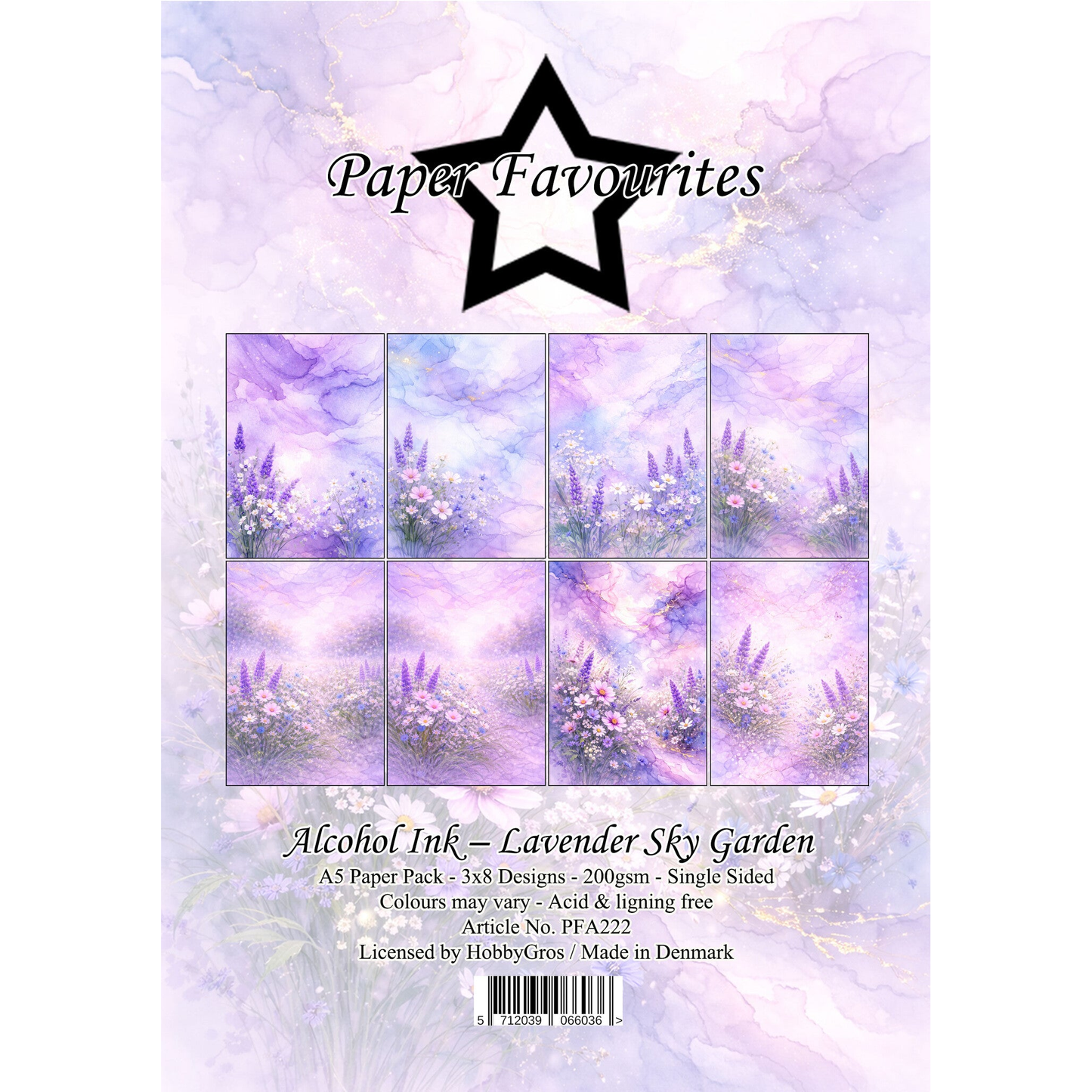 Alcohol Ink Lavender Sky Garden