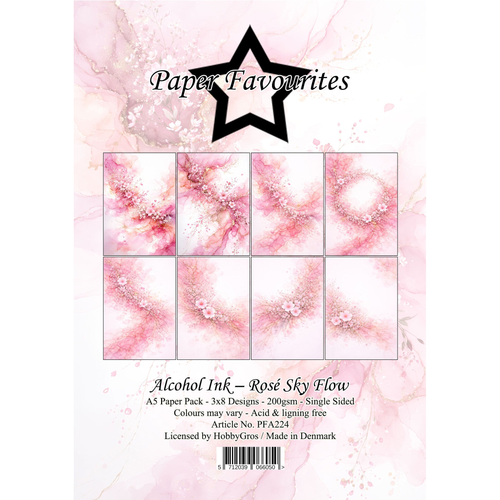 Alcohol Ink Rosé Sky Flow
