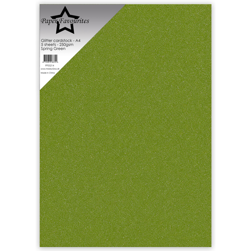 Glitter Cardstock Spring Green