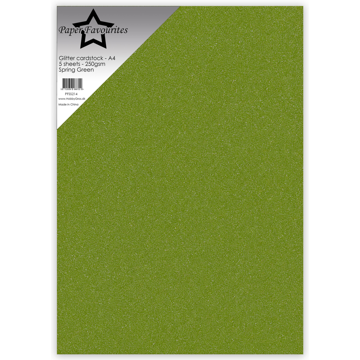 Glitter Cardstock Spring Green