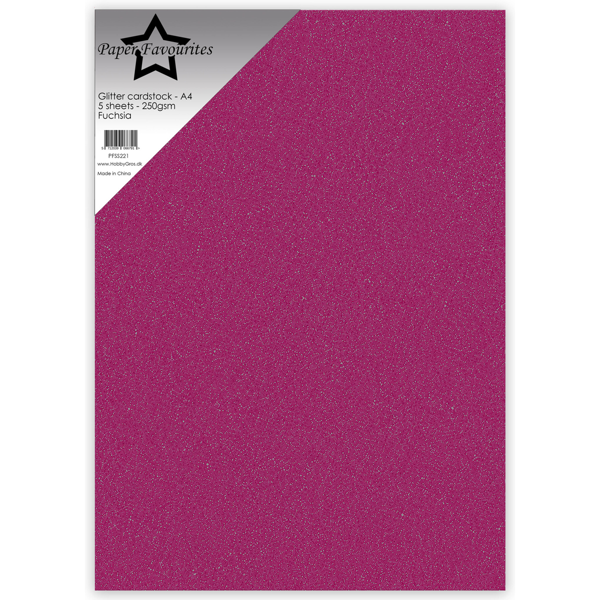 Glitter Cardstock Fuchsia