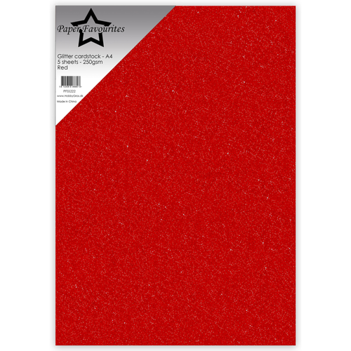 Glitter Cardstock Red