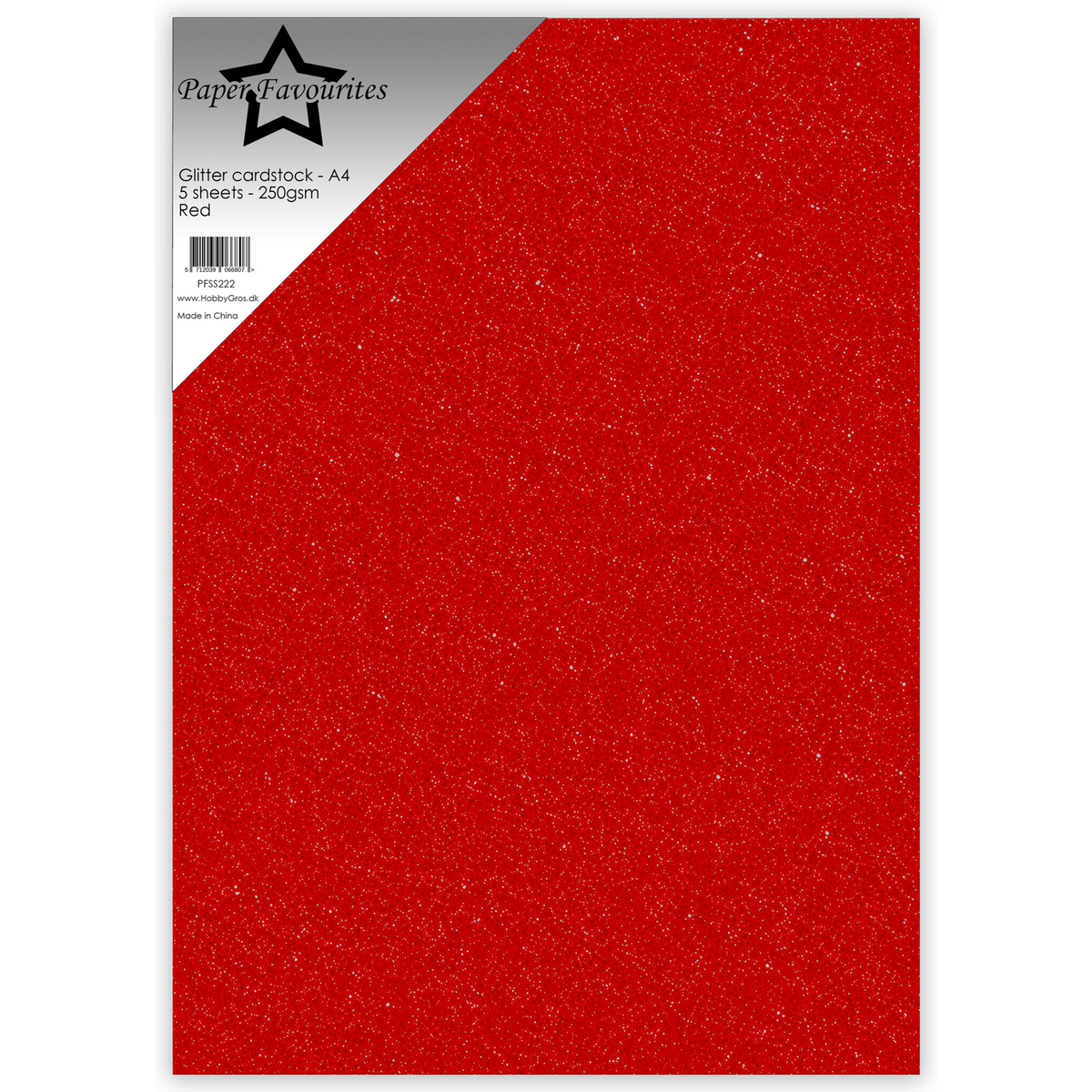 Glitter Cardstock Red