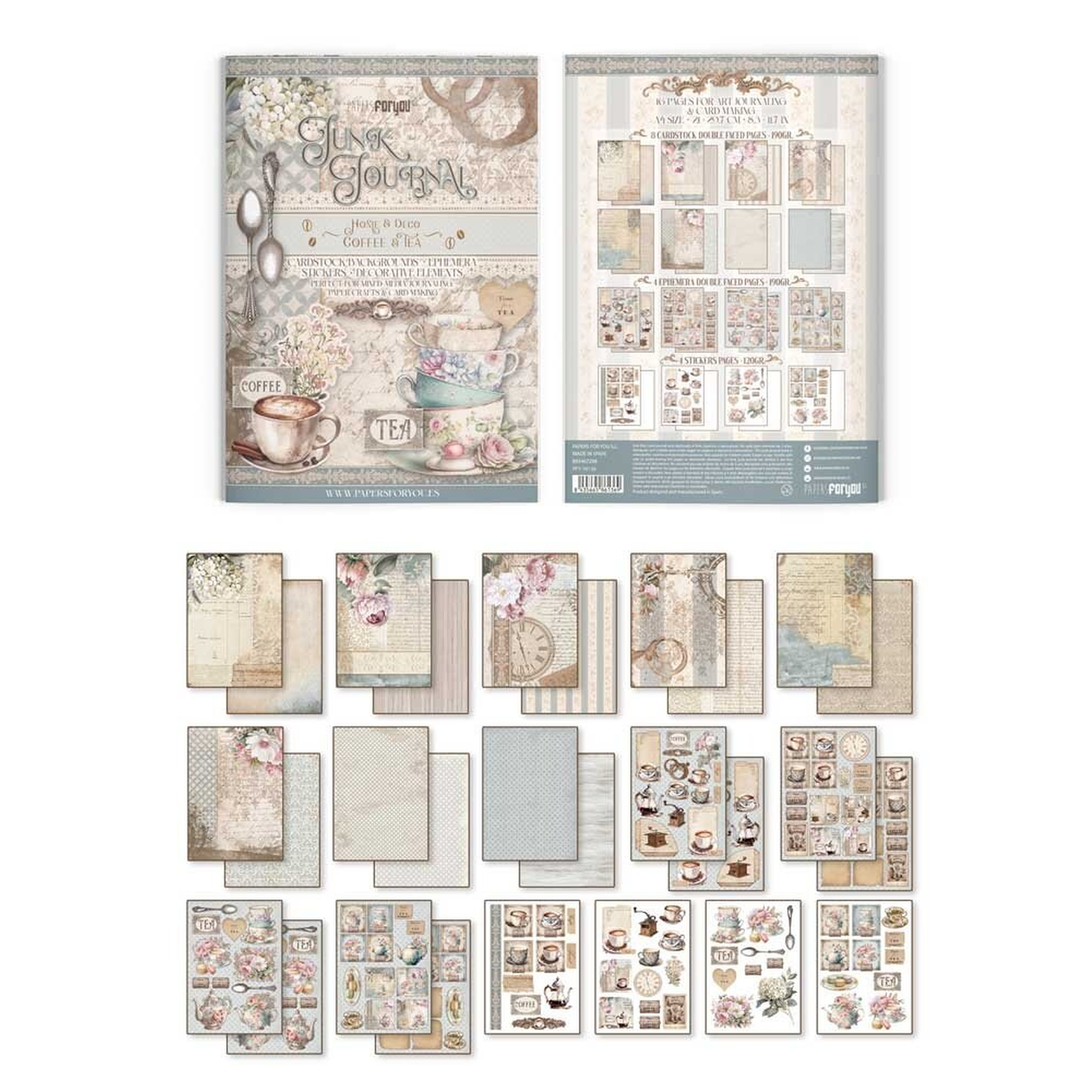 Home & Deco Coffee & Tea A4 Junk Journal