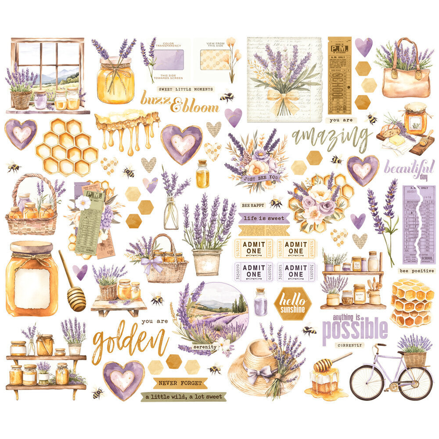 Simple Vintage Lavender Fields