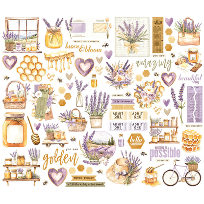 Simple Vintage Lavender Fields