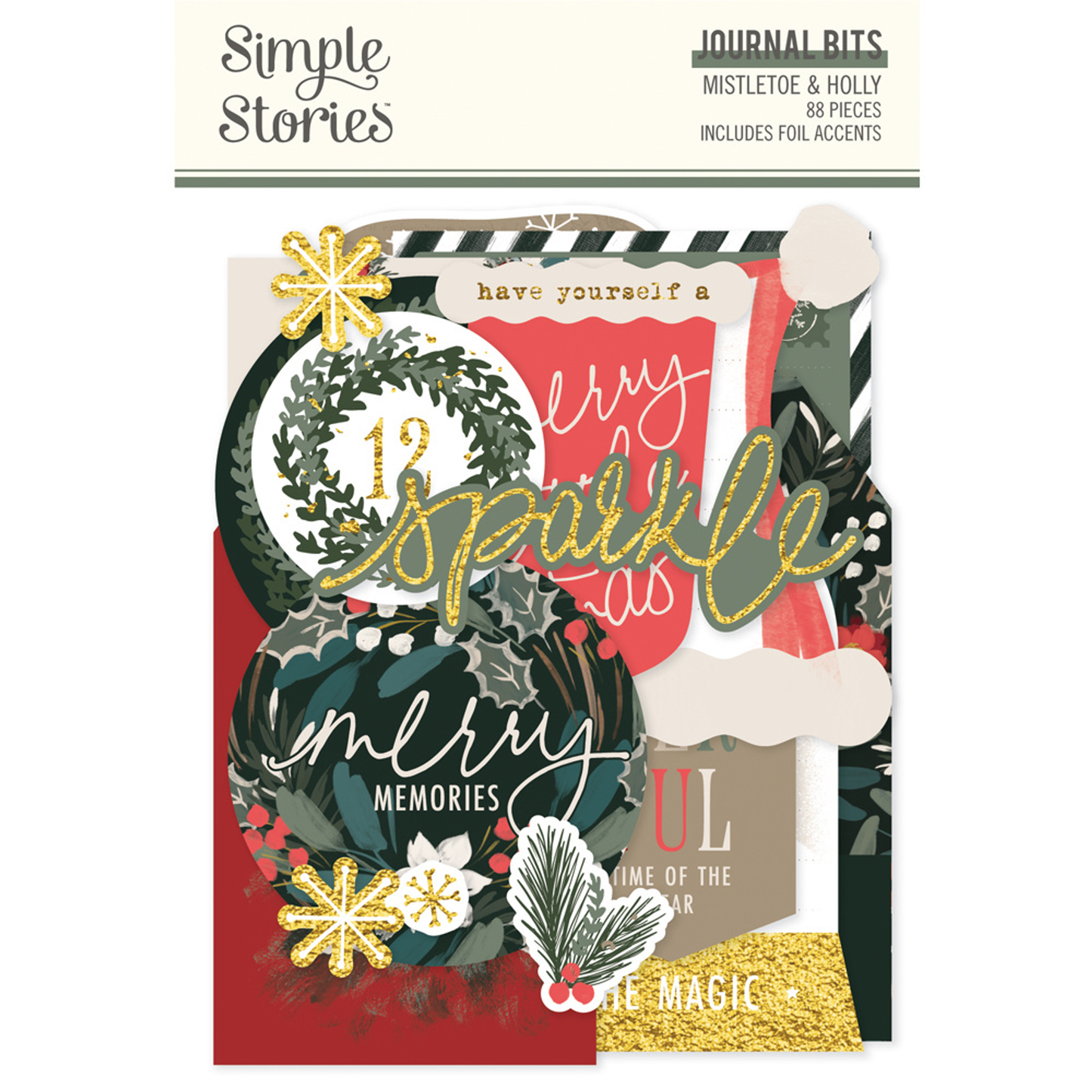 Mistletoe & Holly Journal Bits & Pieces