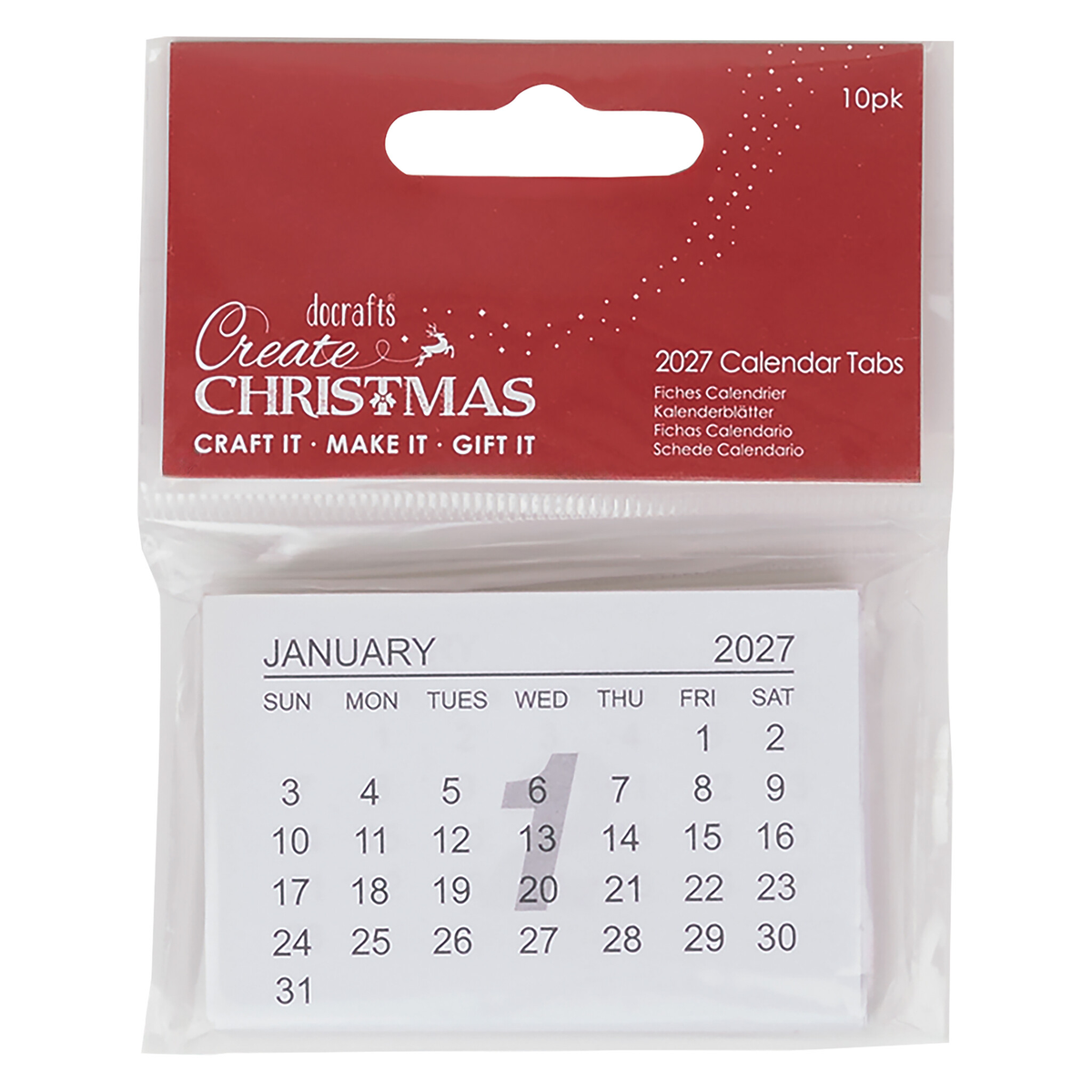 Create Christmas 2027 Calendar Tabs