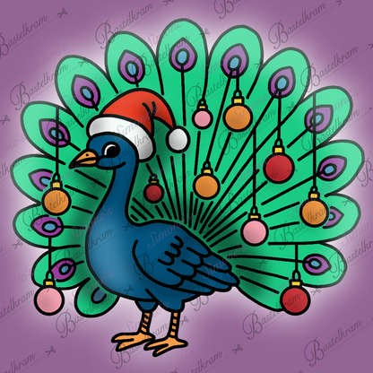 Digistamp Pfau