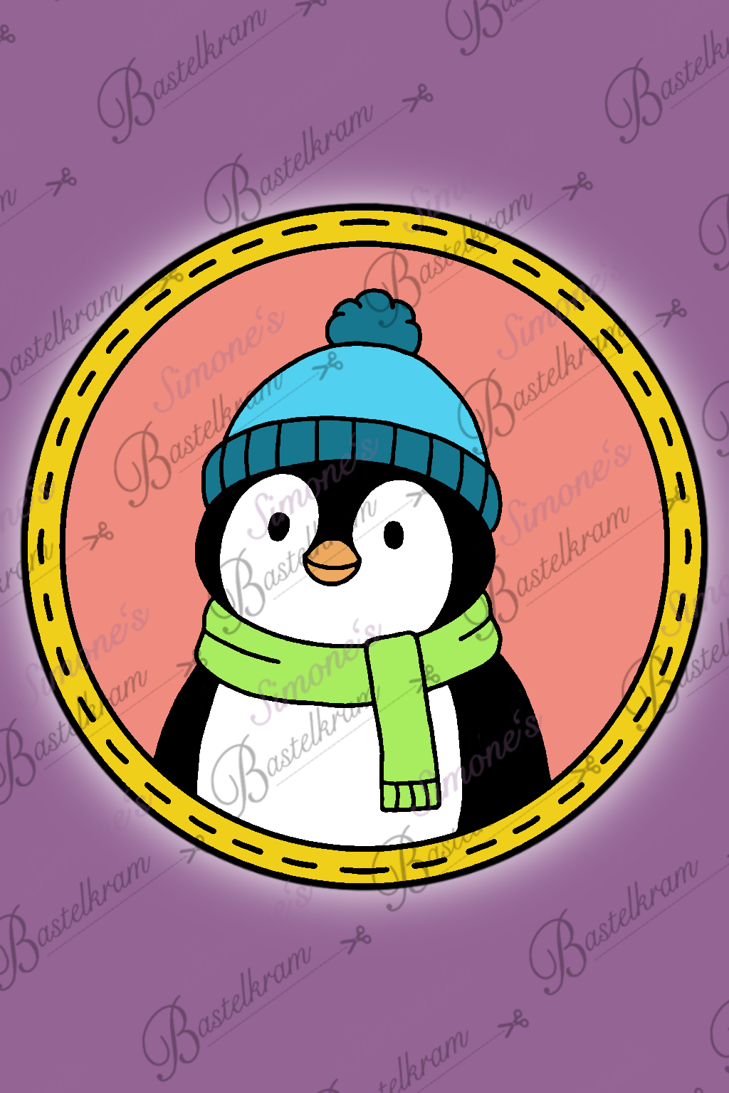 Digistamp Pinguin Porträt