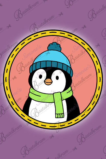 Digistamp Pinguin Porträt