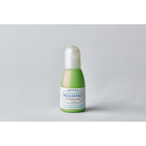 Tsukineko Brilliance Ink Refill Pearlescent Lime