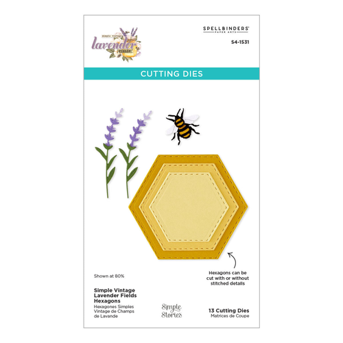 Simple Vintage Lavender Fields Hexagons