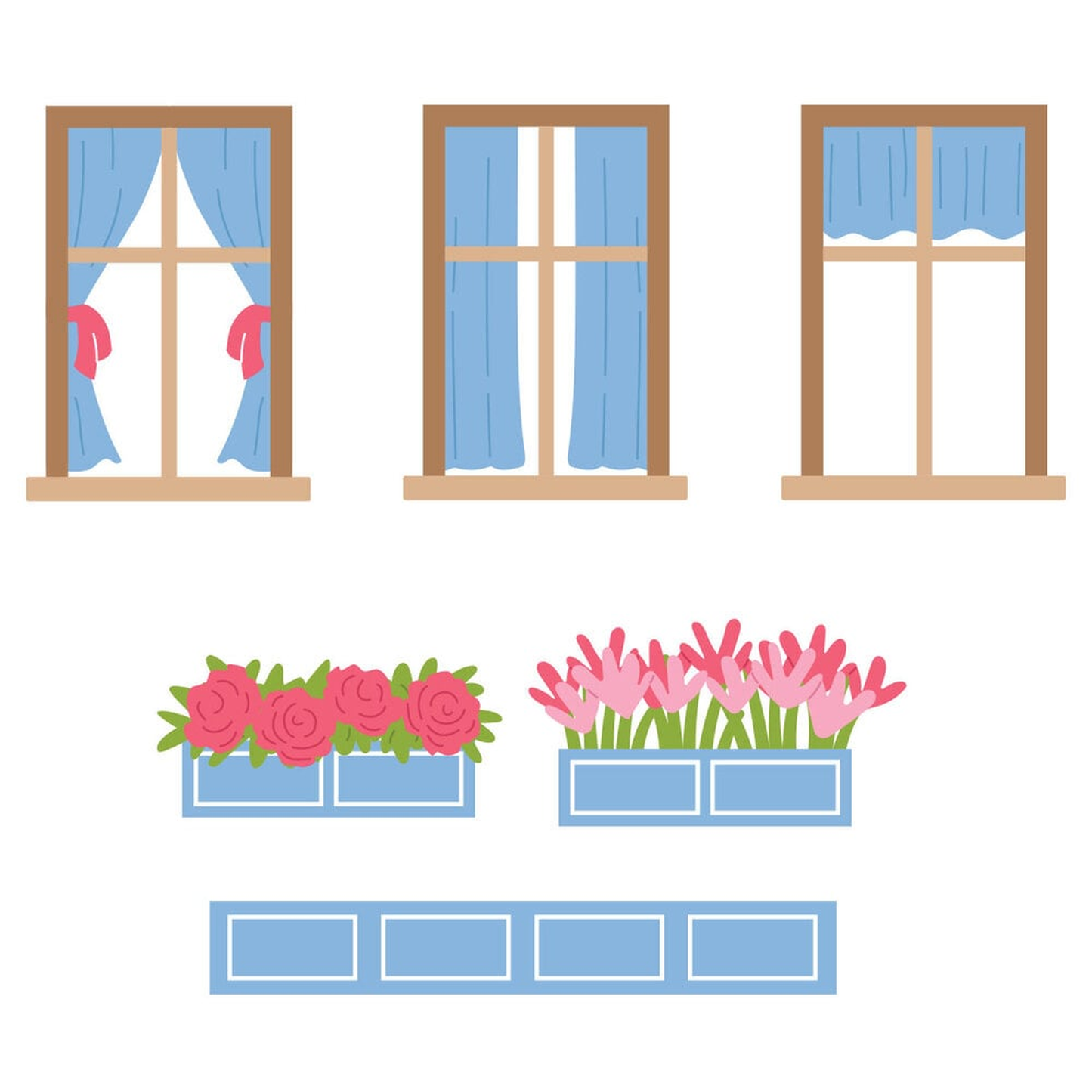 Everyday City Holiday - Everyday Windows/Curtains/Flower Boxes