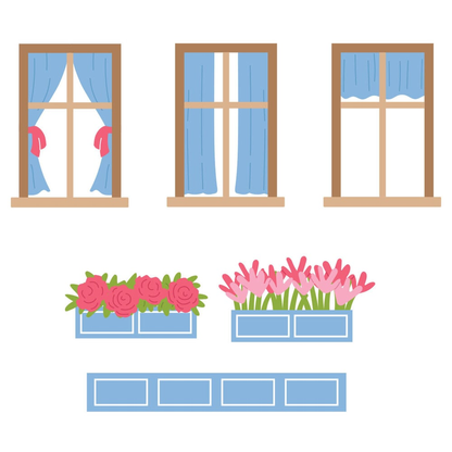 Everyday City Holiday - Everyday Windows/Curtains/Flower Boxes