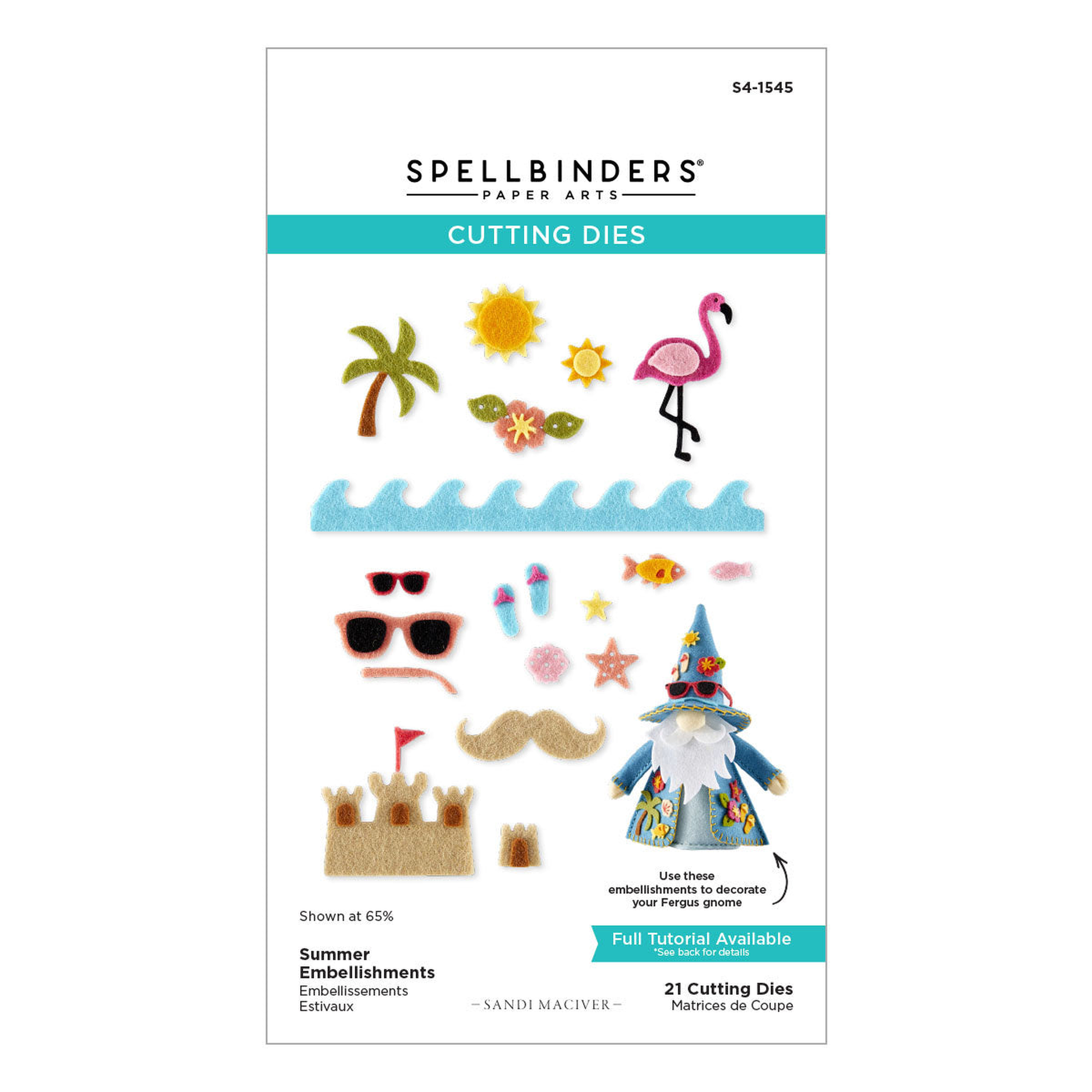 3D Felt Décor Summer Summer Embellishments