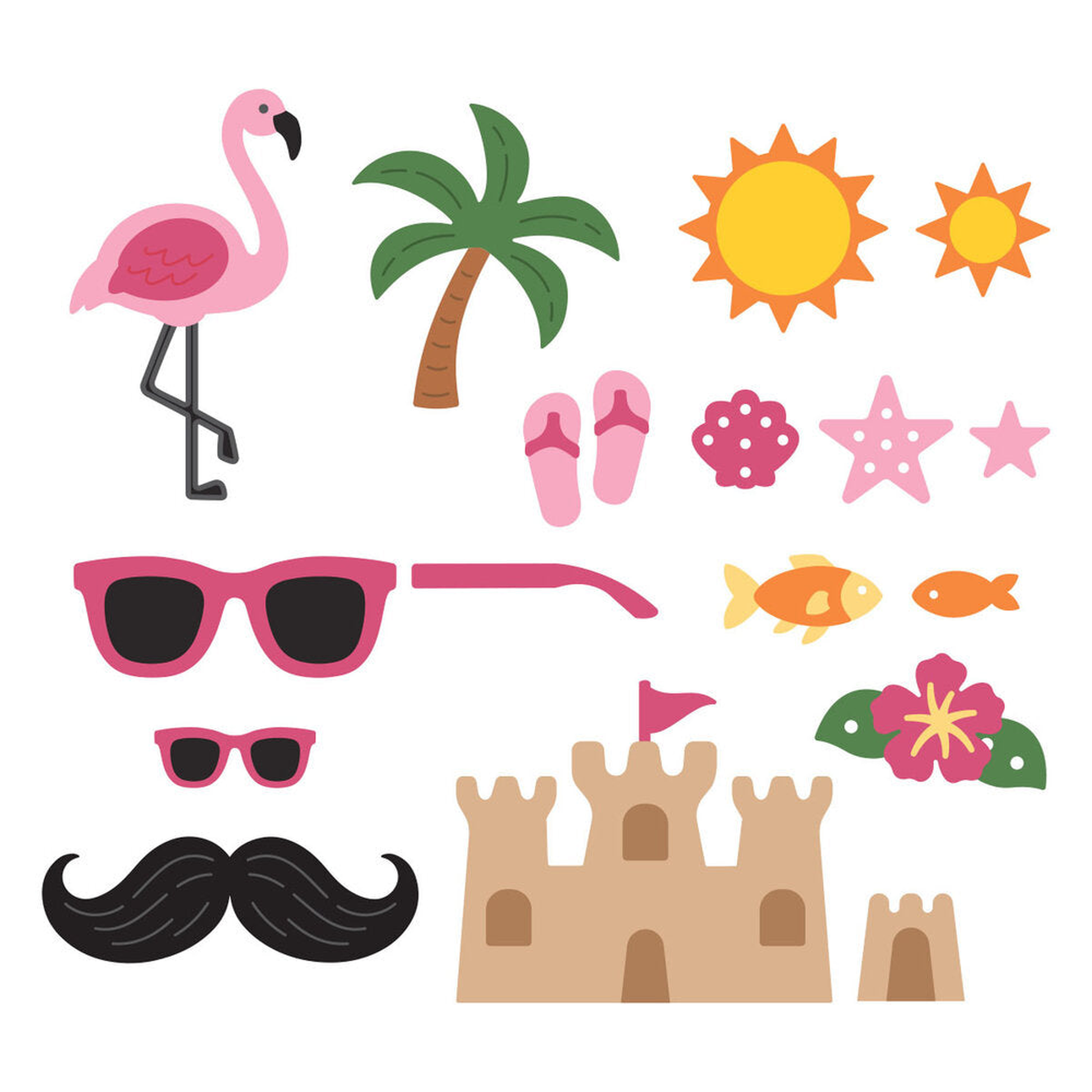 3D Felt Décor Summer Summer Embellishments