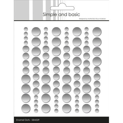 Adhesive Enamel Dots Metallic Silver Matte