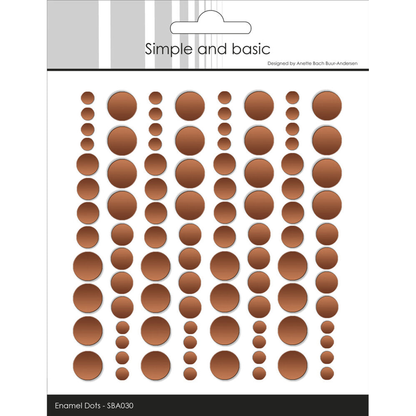 Adhesive Enamel Dots Metallic Antique Gold Matte