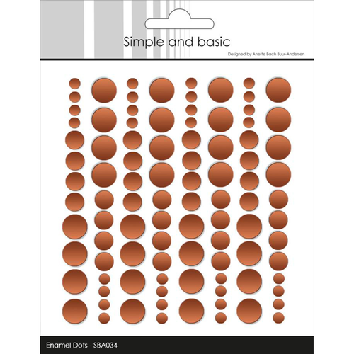 Adhesive Enamel Dots Metallic Copper Matte