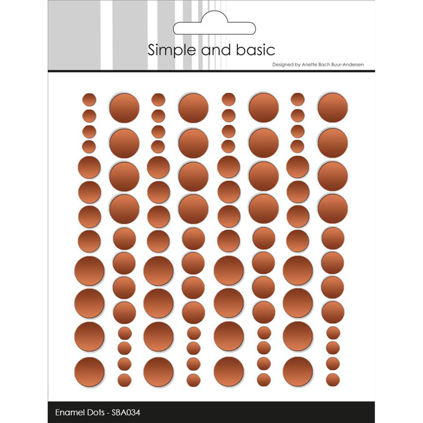 Adhesive Enamel Dots Metallic Copper Matte