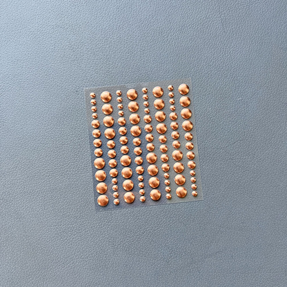 Adhesive Enamel Dots Metallic Copper Matte