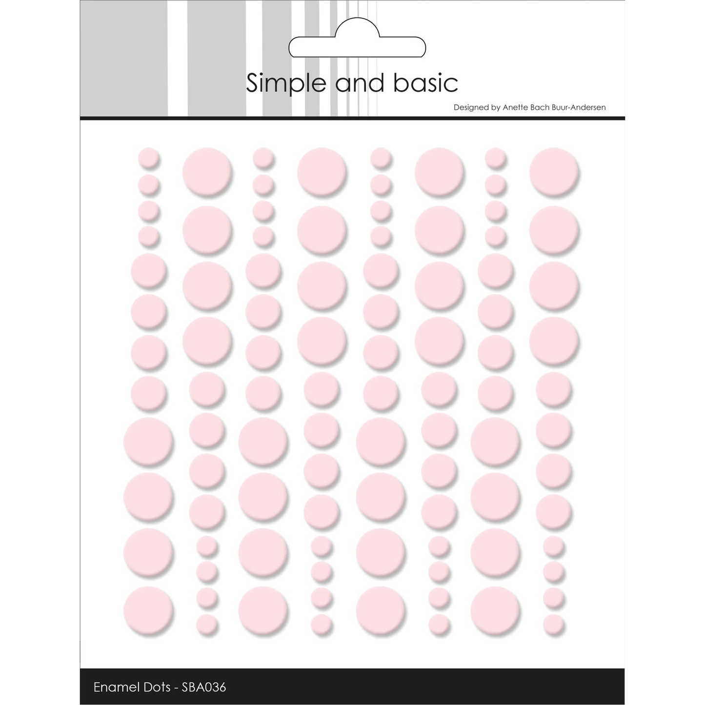 Adhesive Enamel Dots Light Pink