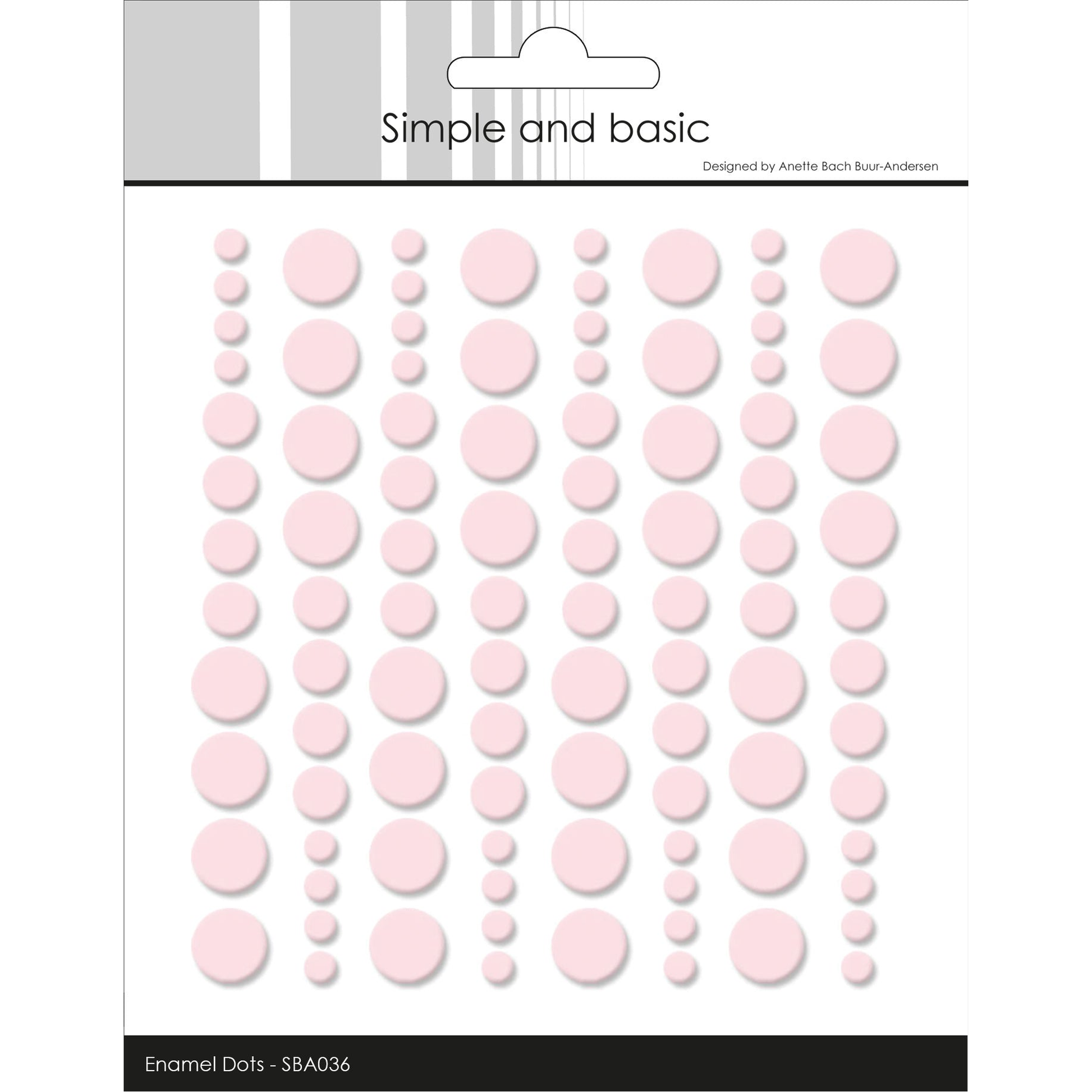 Adhesive Enamel Dots Light Pink