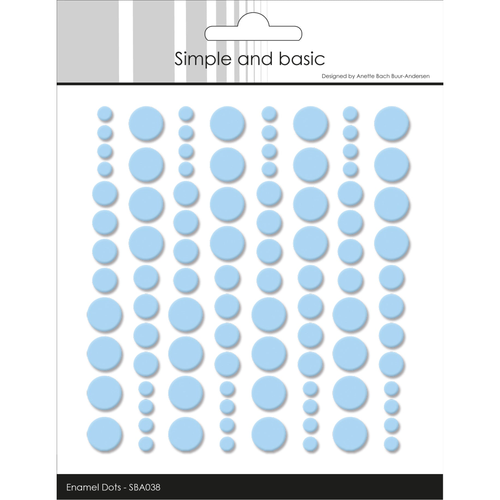 Adhesive Enamel Dots Medium Blue