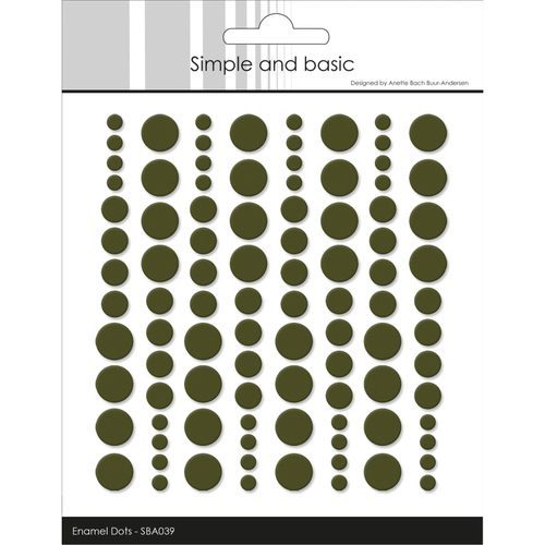 Adhesive Enamel Dots Moss Green