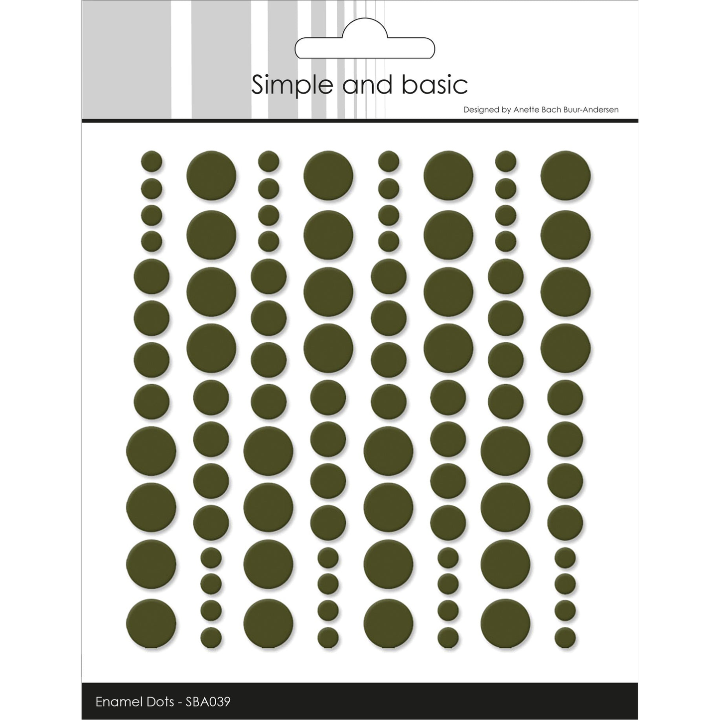 Adhesive Enamel Dots Moss Green