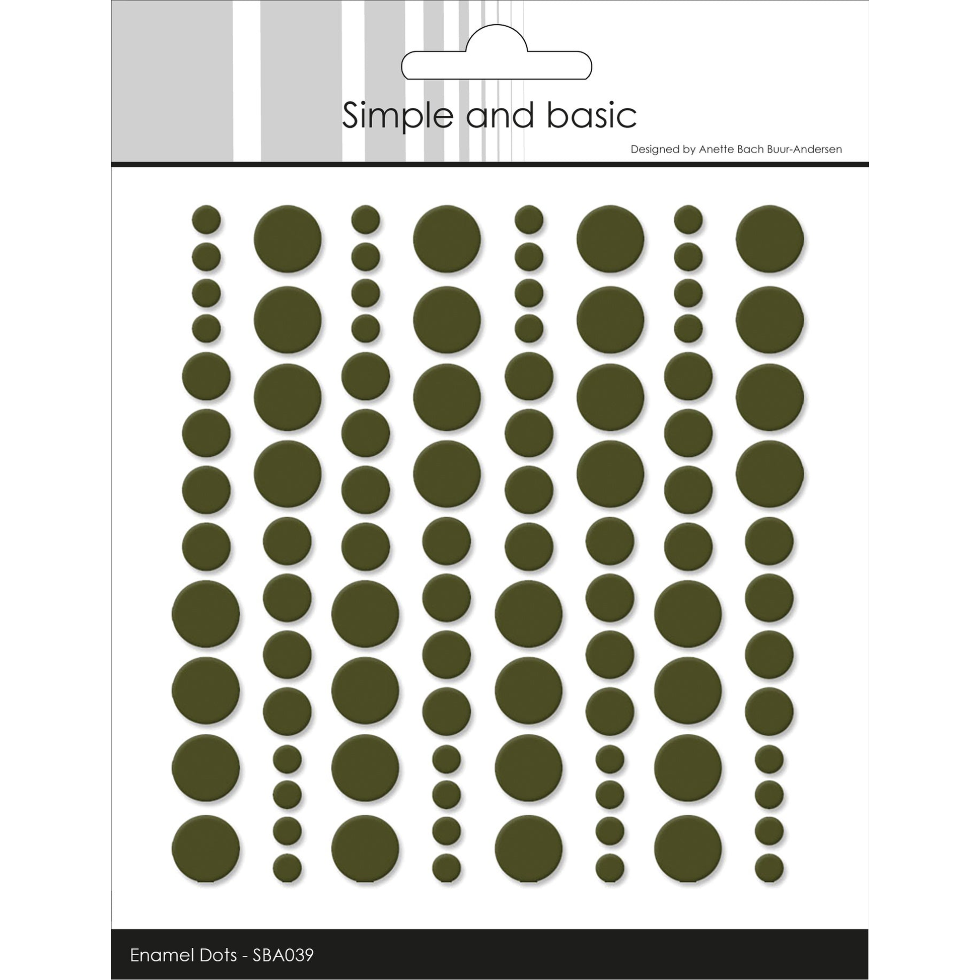 Adhesive Enamel Dots Moss Green