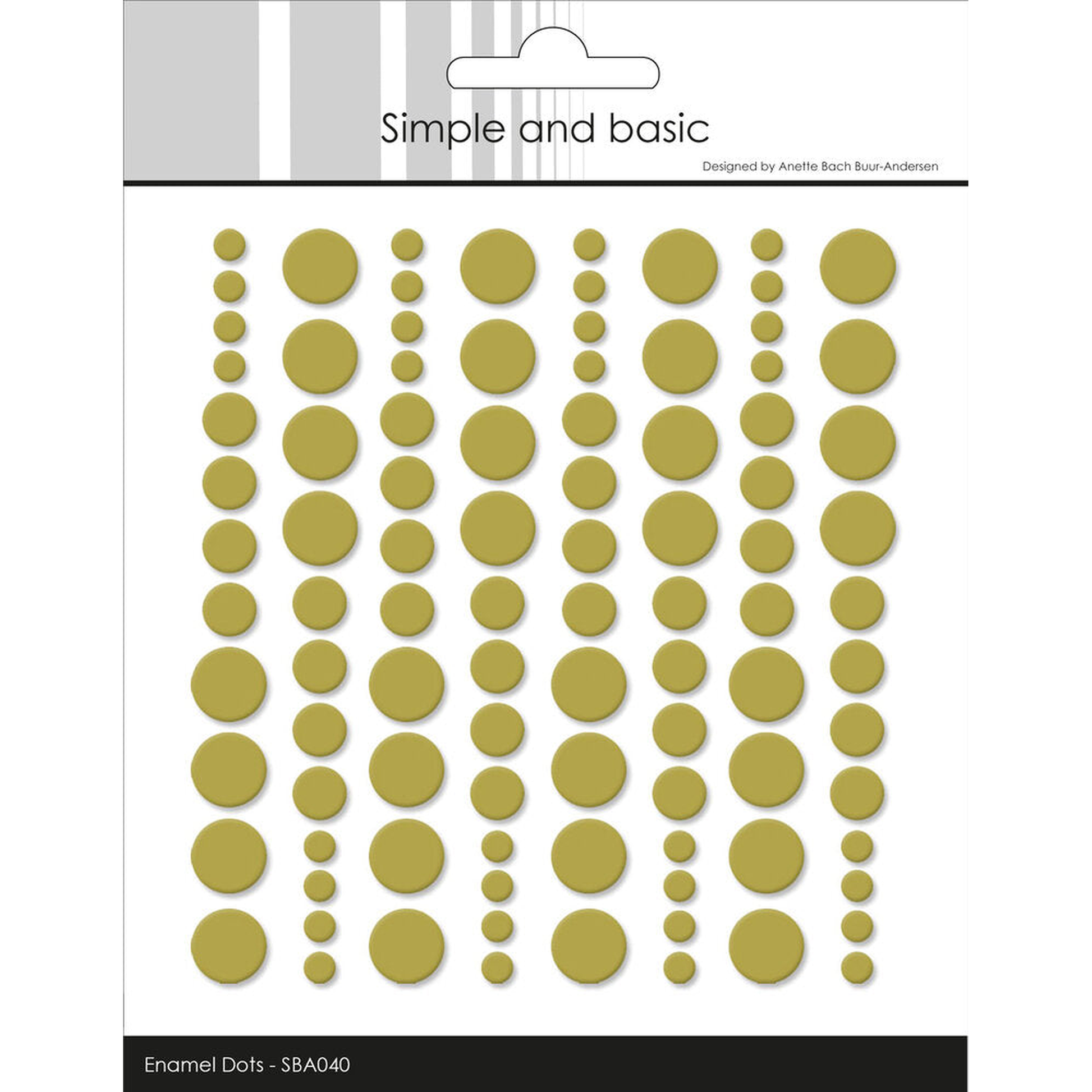 Adhesive Enamel Dots Olive