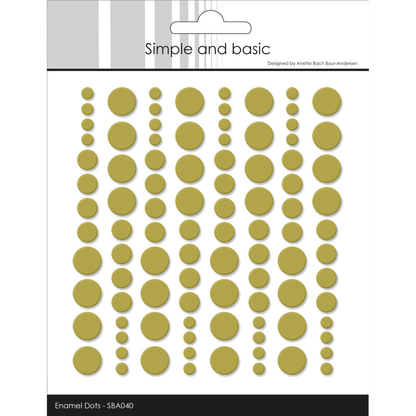 Adhesive Enamel Dots Olive