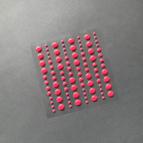 Adhesive Enamel Dots Burgundy