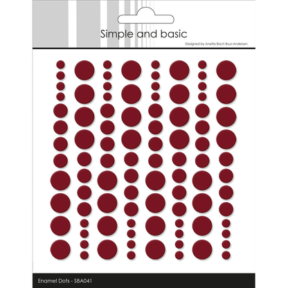 Adhesive Enamel Dots Burgundy