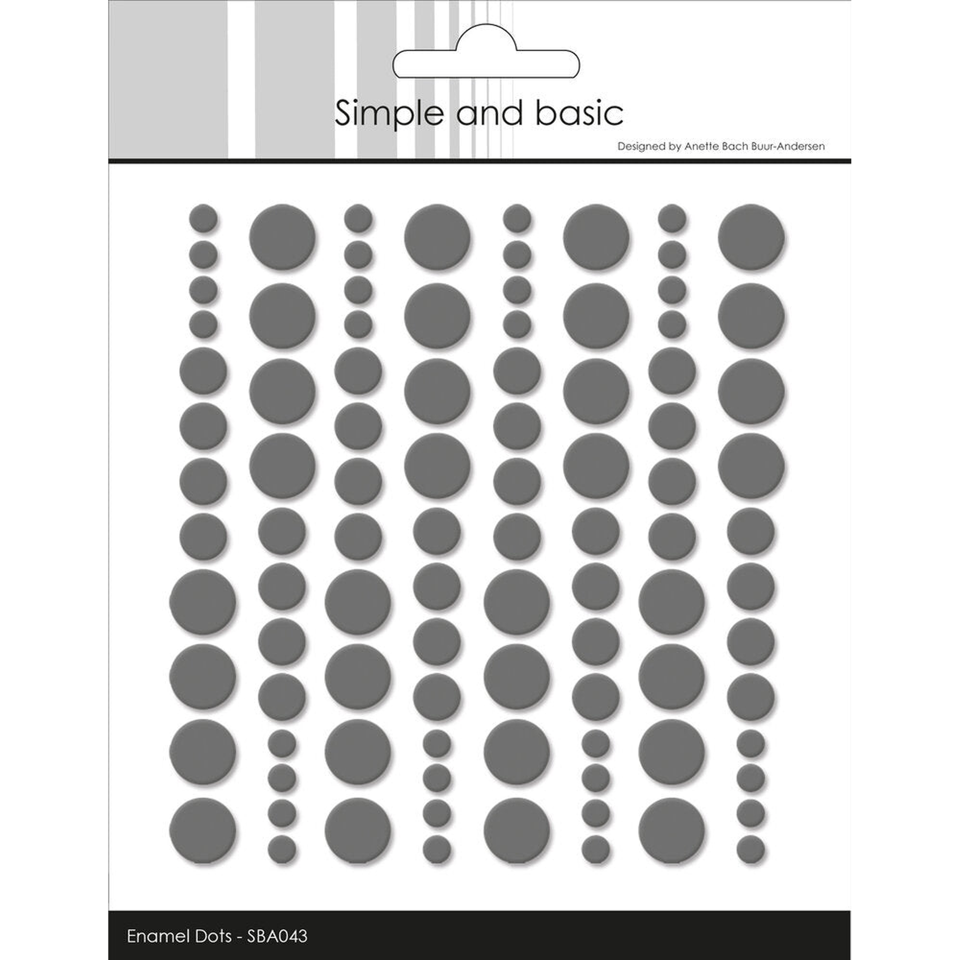 Adhesive Enamel Dots Charcoal