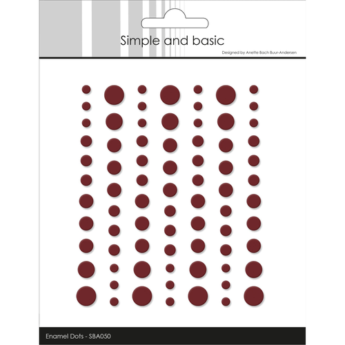 Matte Enamel Dots Wine Red