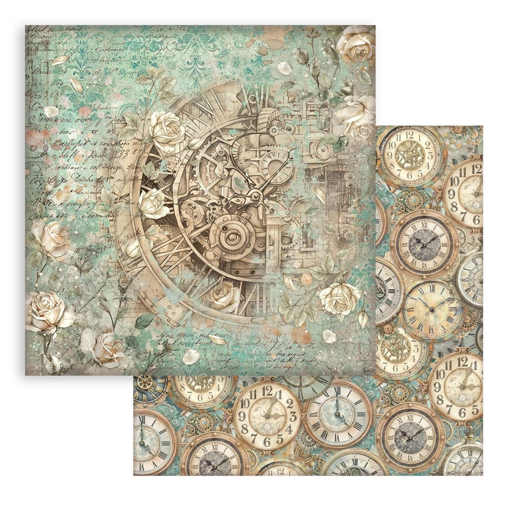 Gardens of Time Sheet Clock and Roses