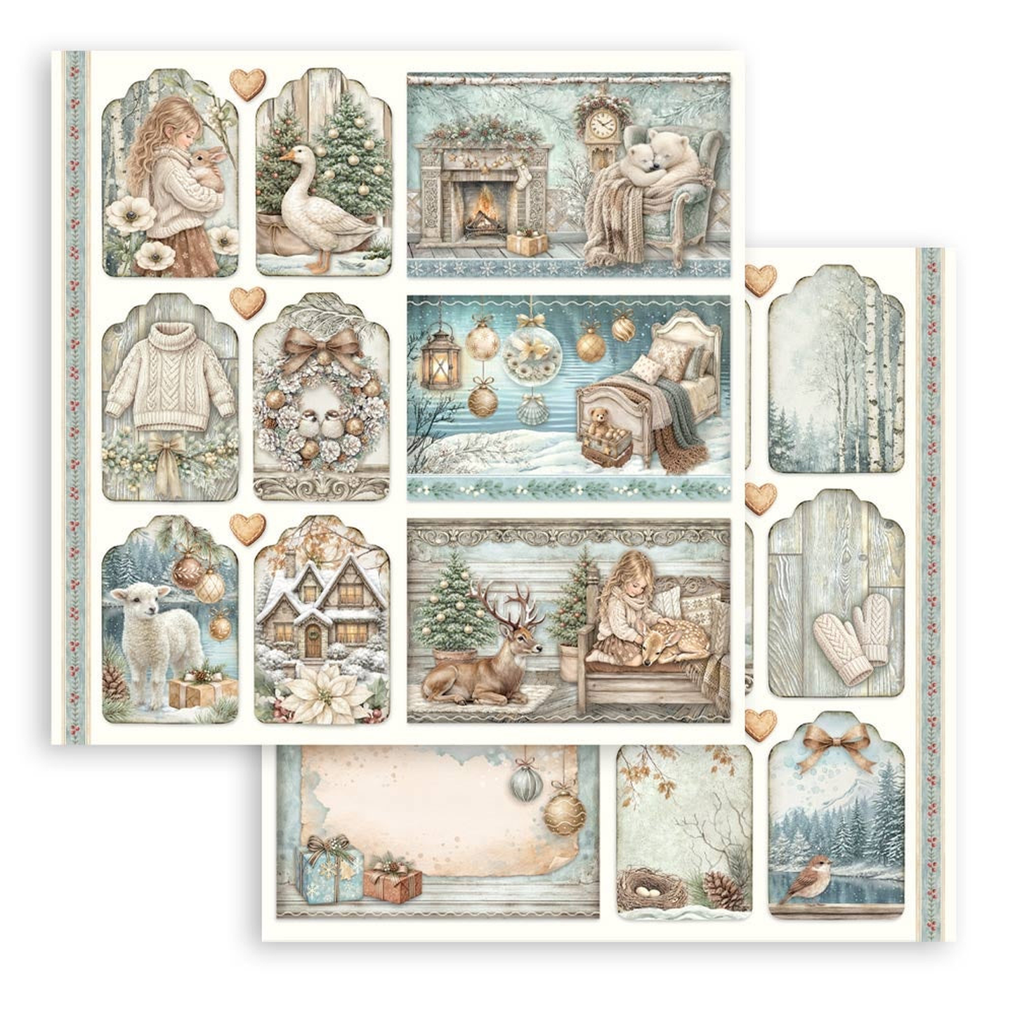 White Christmas Mixed Cards and Tags