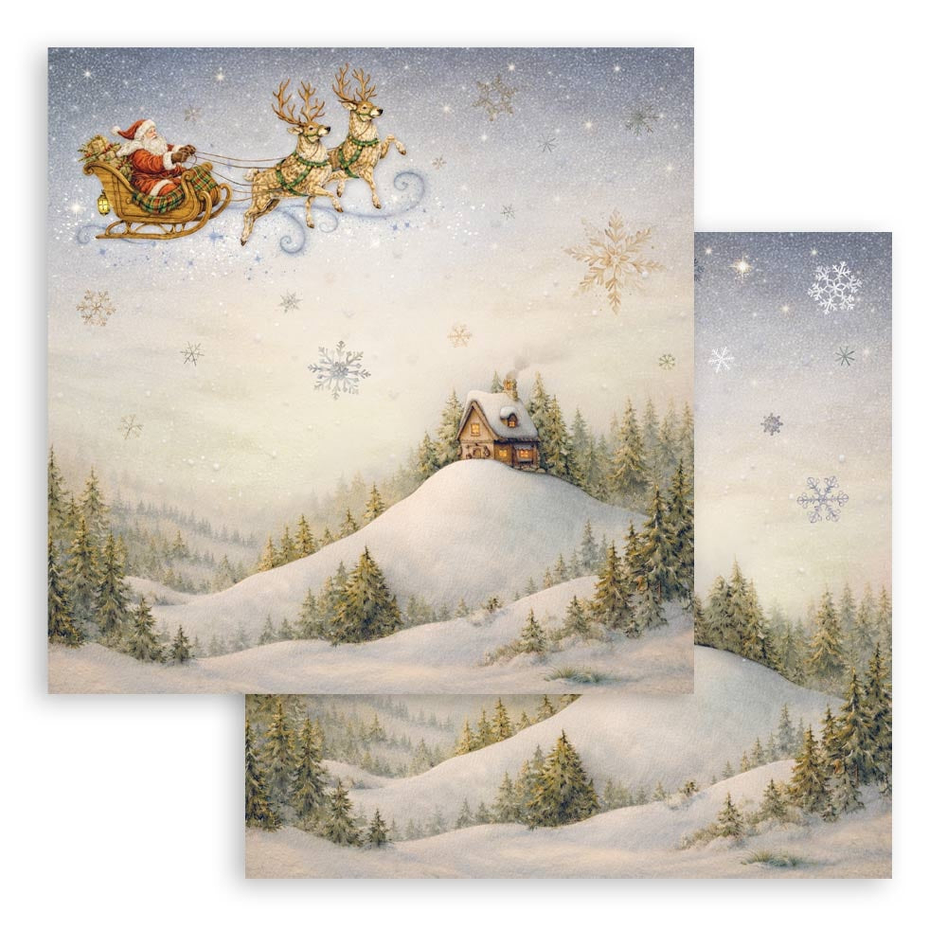Silent Night Santa Claus Sleigh