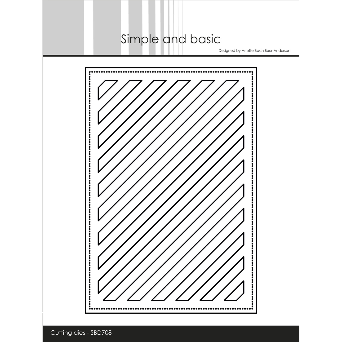 Rectangle Diagonal Striped Panel with Piercing